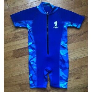 Kiefer 2-4Y thermal swimsuit blue camo
